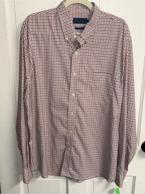 Biltmore orange & Blue Checked Dress Shirt